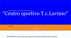 Desktop Screenshot of centrosportivolavinio.com